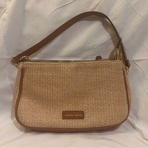 Nanette Lenore women’s beige shoulder basketweave‎ bag